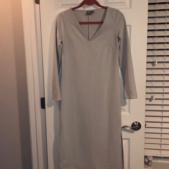 Like New ASOS Grey Midi Dress - Picture 1 of 4